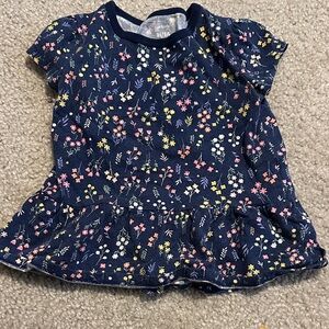 Carter's Navy Floral Short Sleeve Tee
